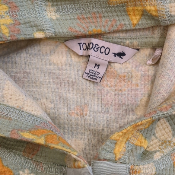 Toad&Co Foothill Floral Hoodie Womens Size M Like New Cotton - Picture 2 of 5
